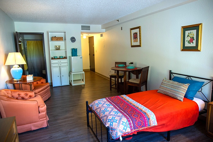 The Juniper Studio is a spacious and economical option for two people.